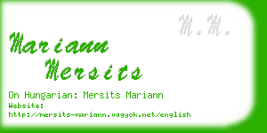 mariann mersits business card